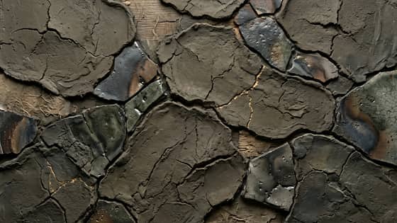 Cracked earth kintsugi abstract