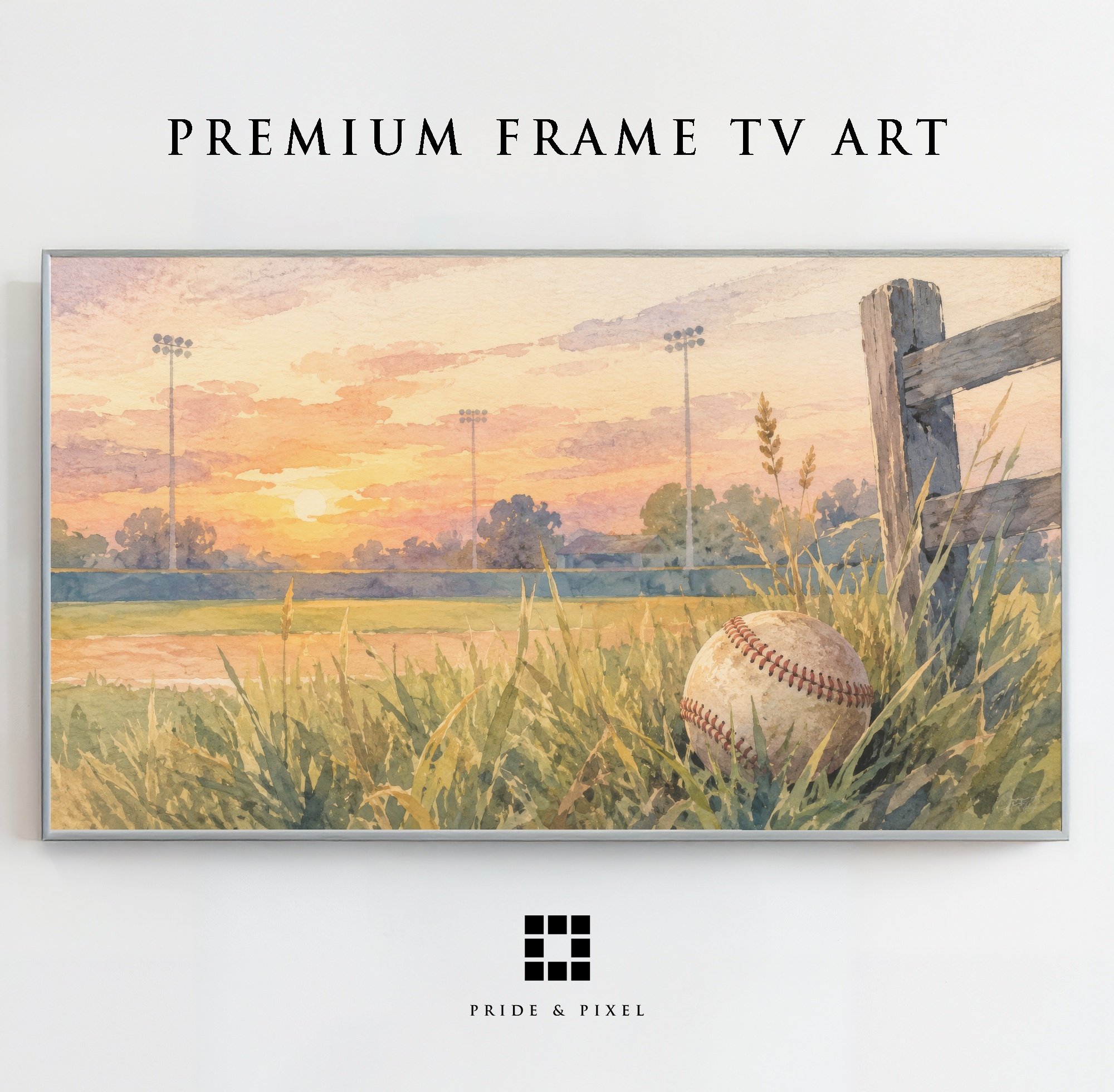 Samsung displayed on a television in the Pride & Pixel hero room