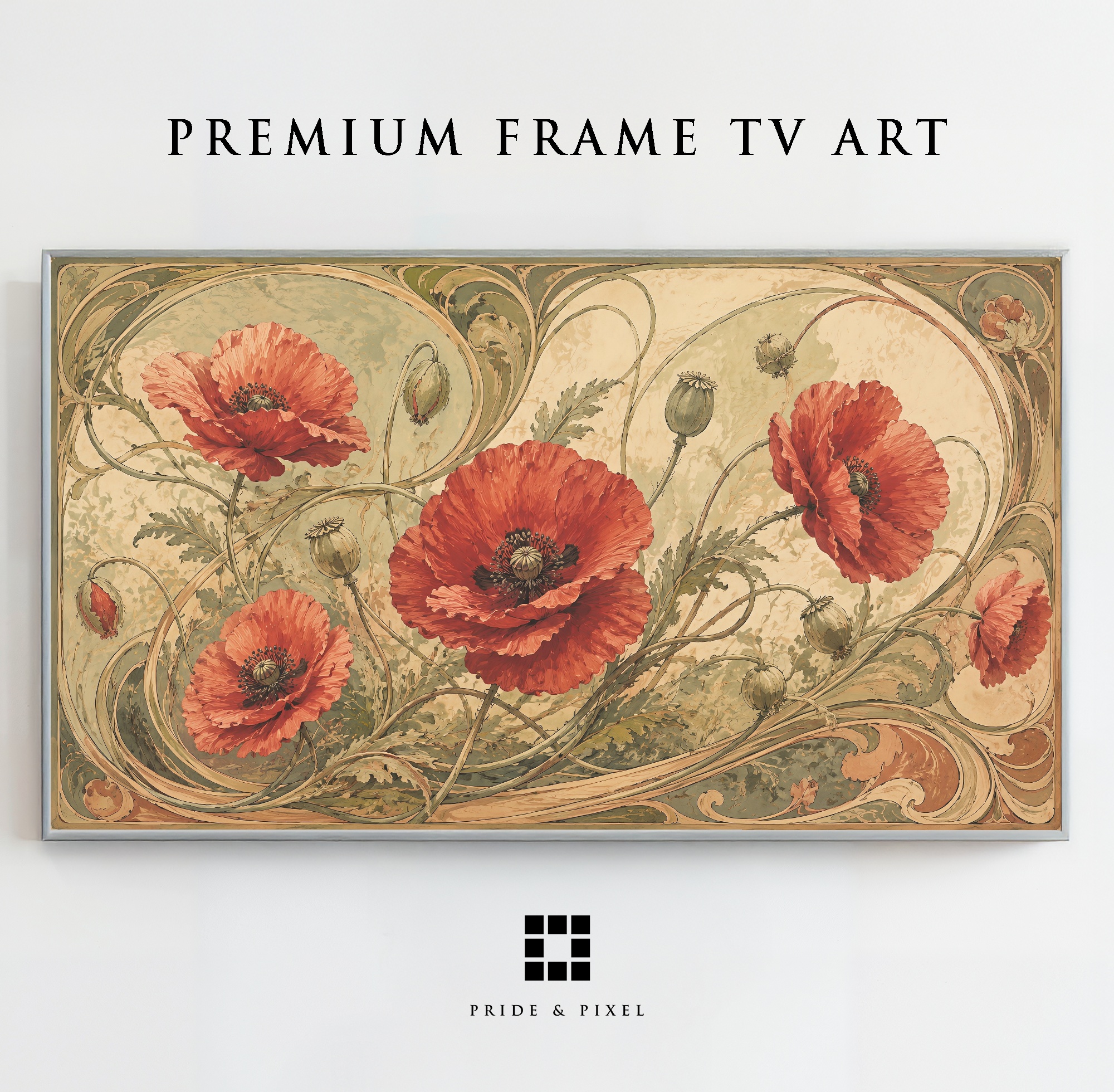 Art Nouveau Poppies