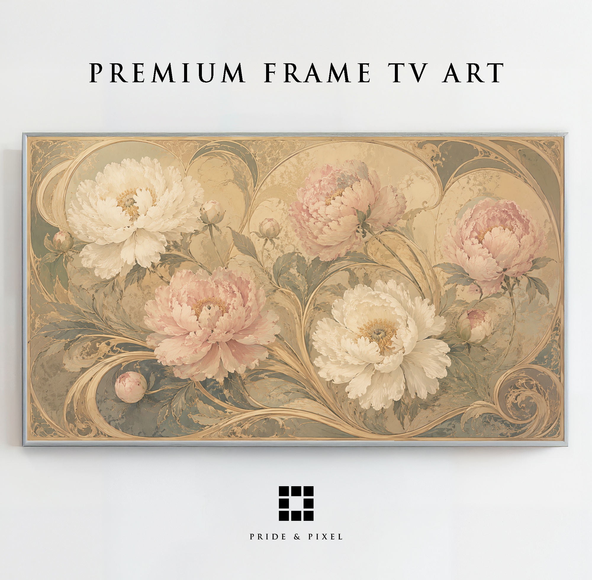 Art Nouveau Peonies Floral