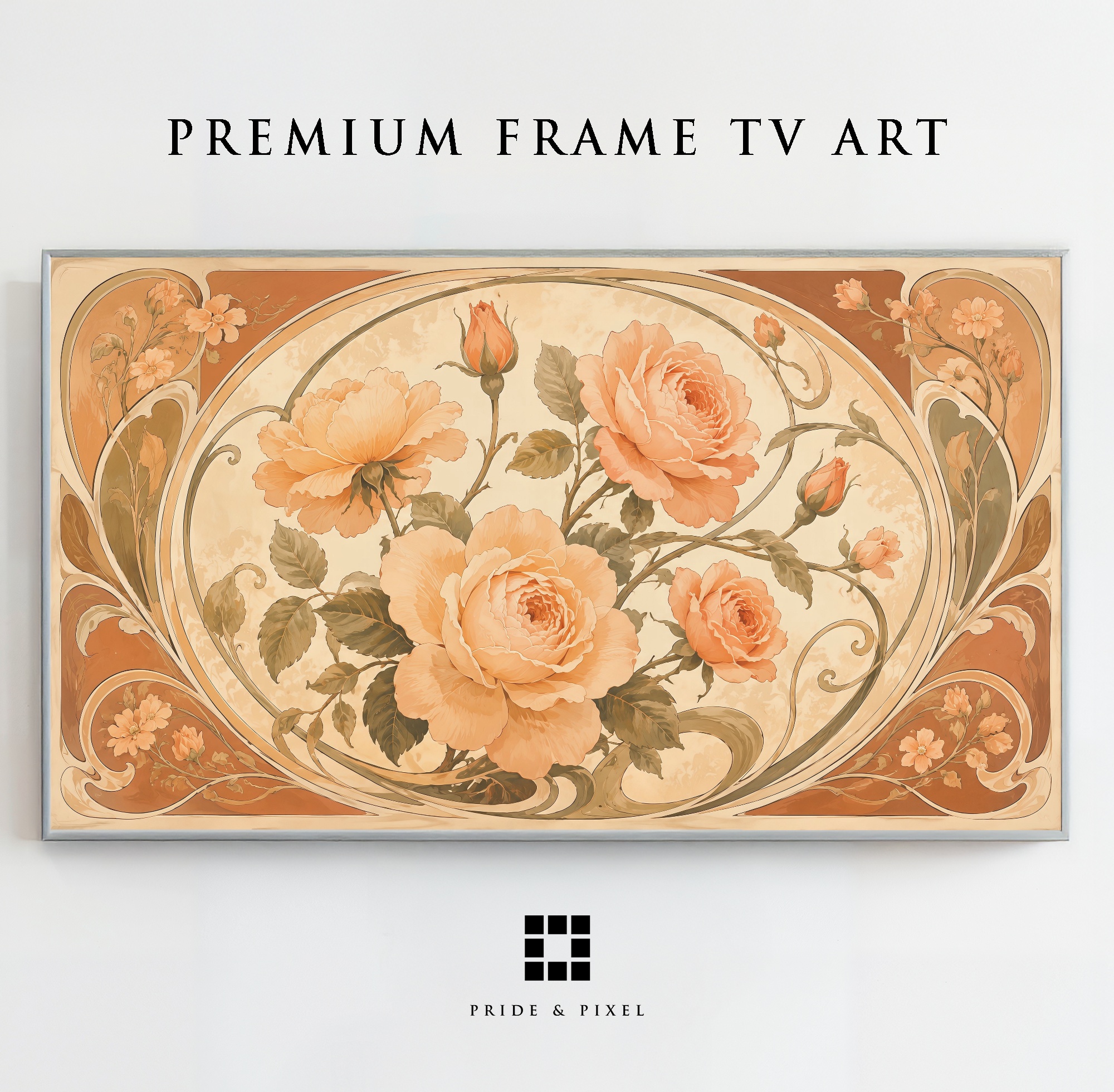 Art Nouveau Rose Floral