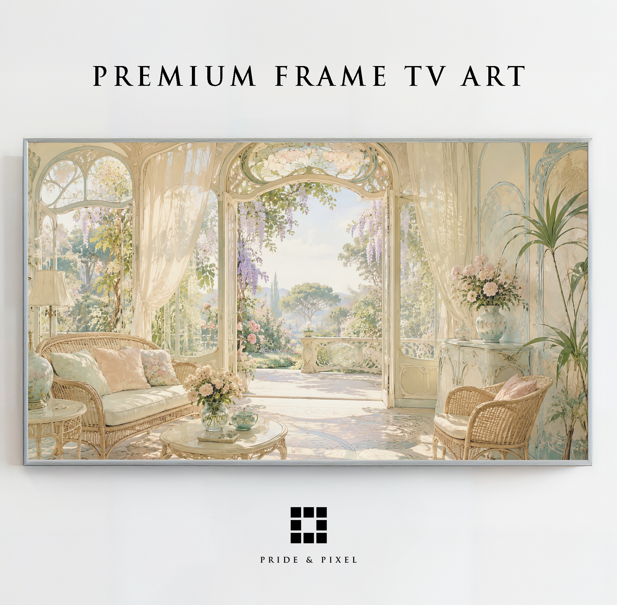 Soft Pastel Art Nouveau Interior