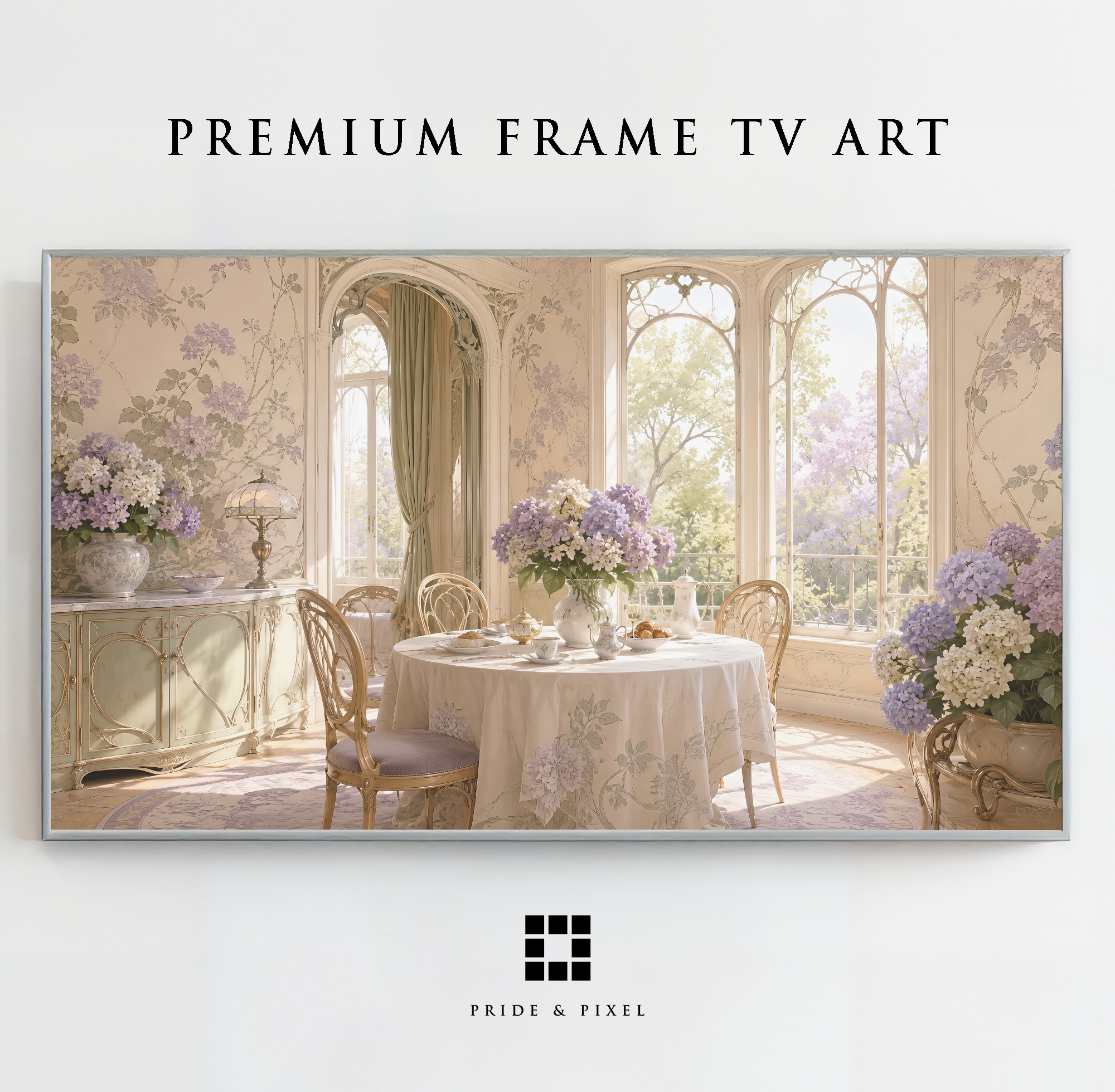 Soft Pastel Art Nouveau Interior