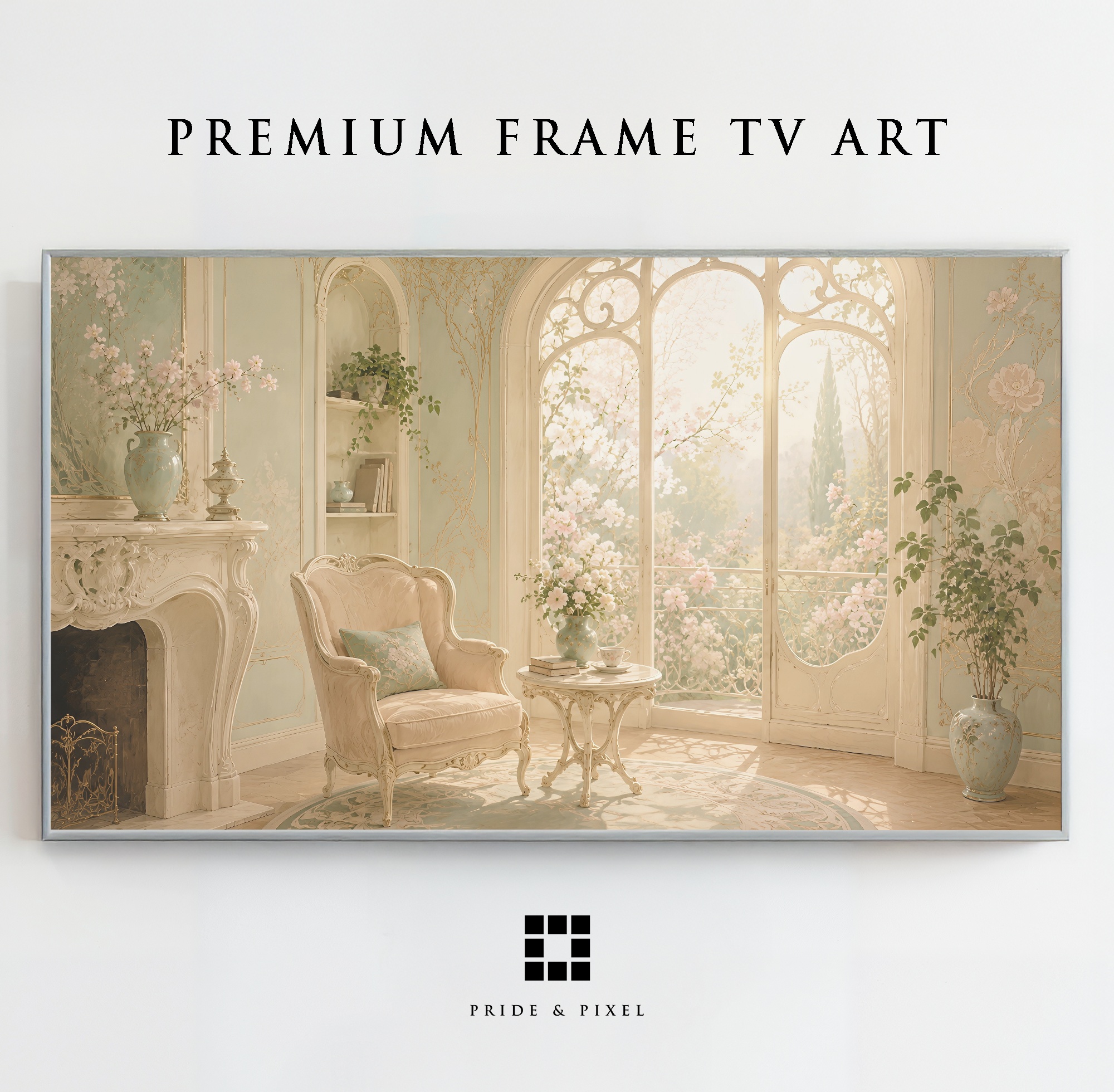 Soft Pastel Art Nouveau Interior