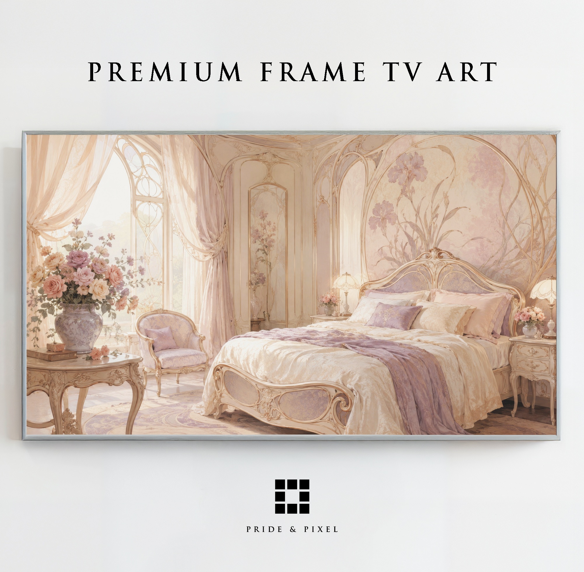Soft Pastel Art Nouveau Interior