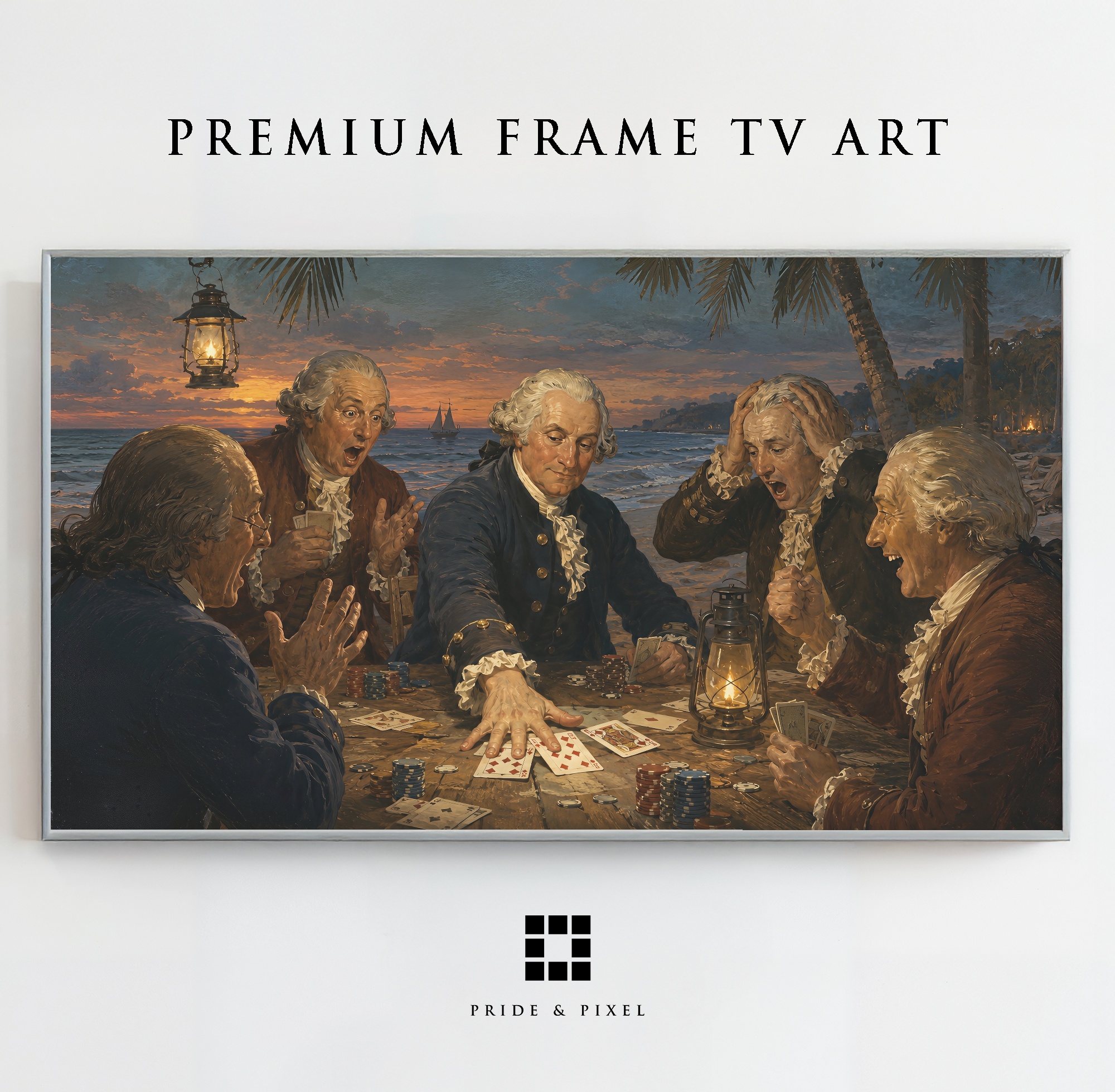 Colonial Figures Beach Poker