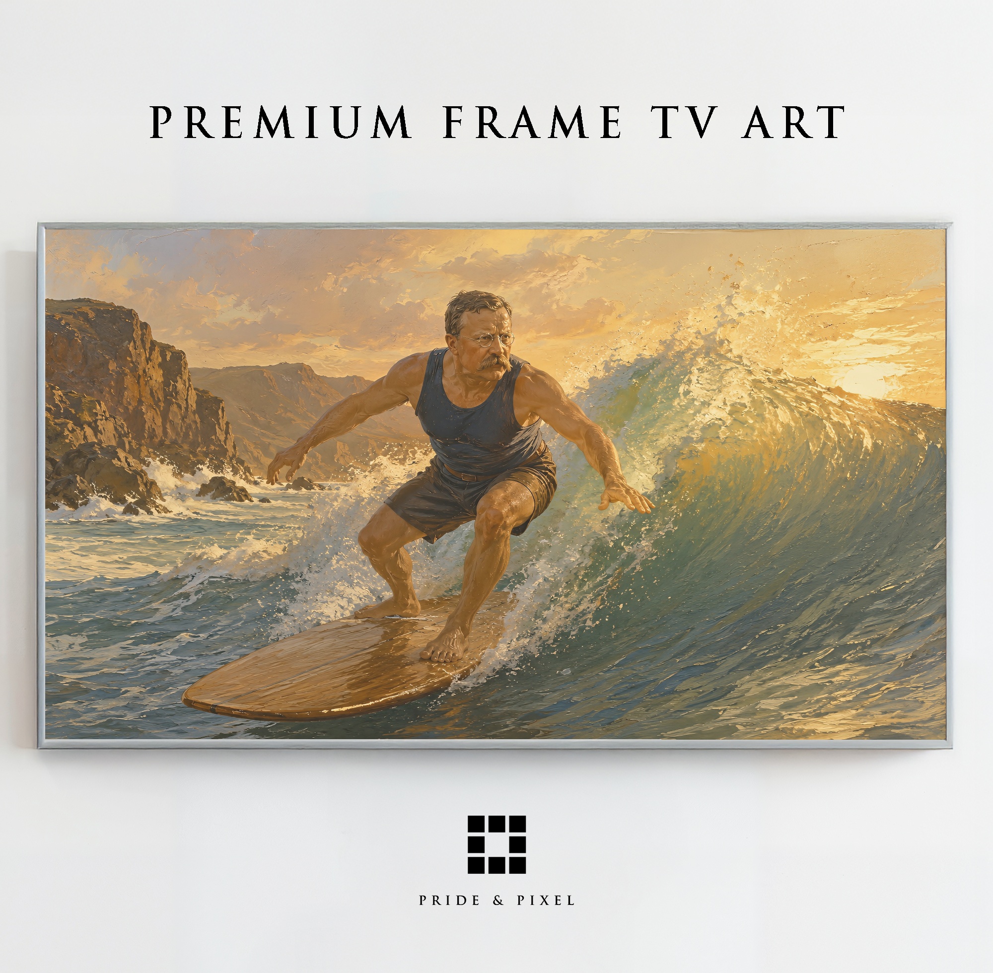 Man Surfing Coastal Wave