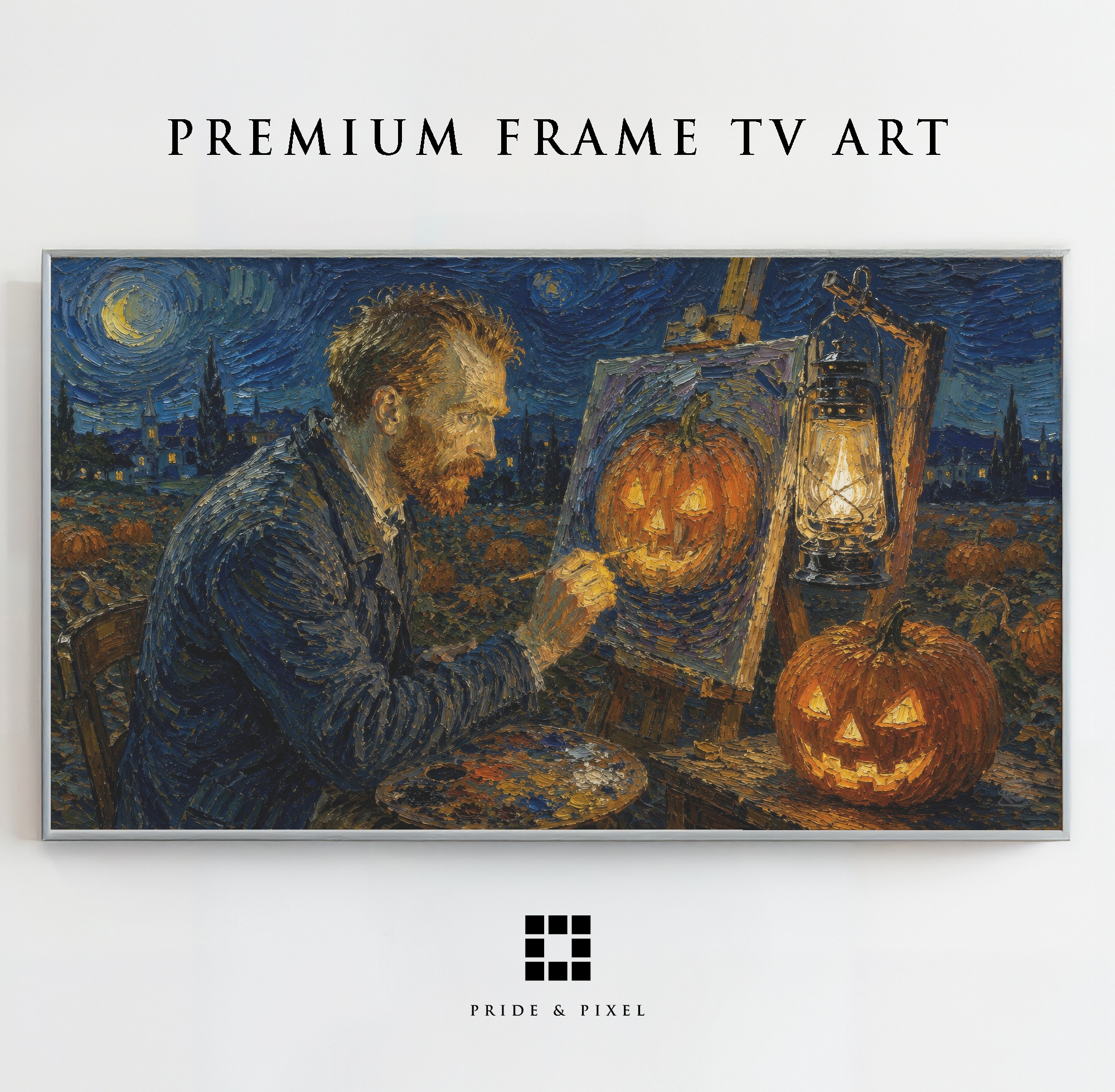 Van Gogh Painting Jack O Lantern