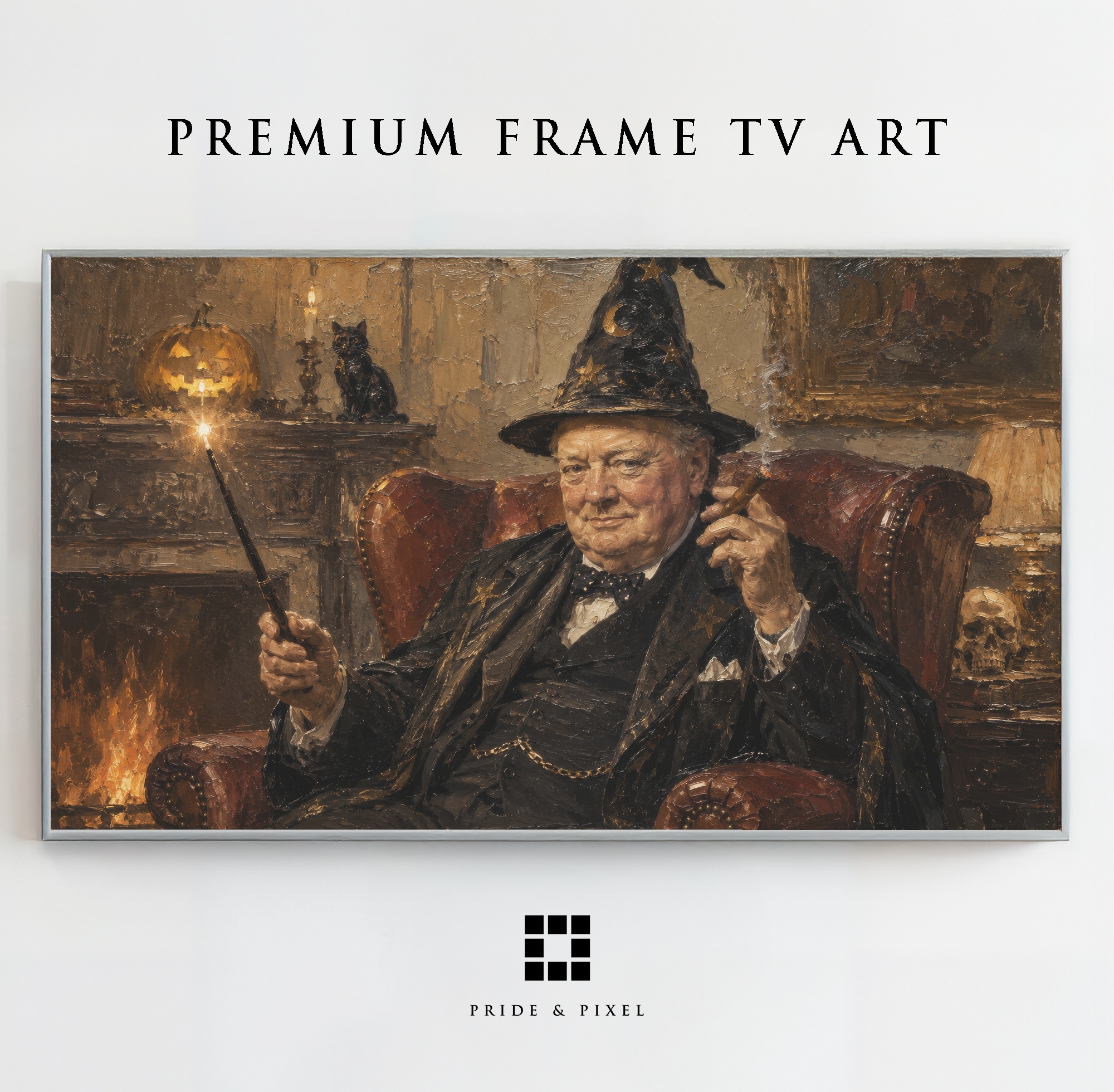 Churchill Wizard Halloween Portrait