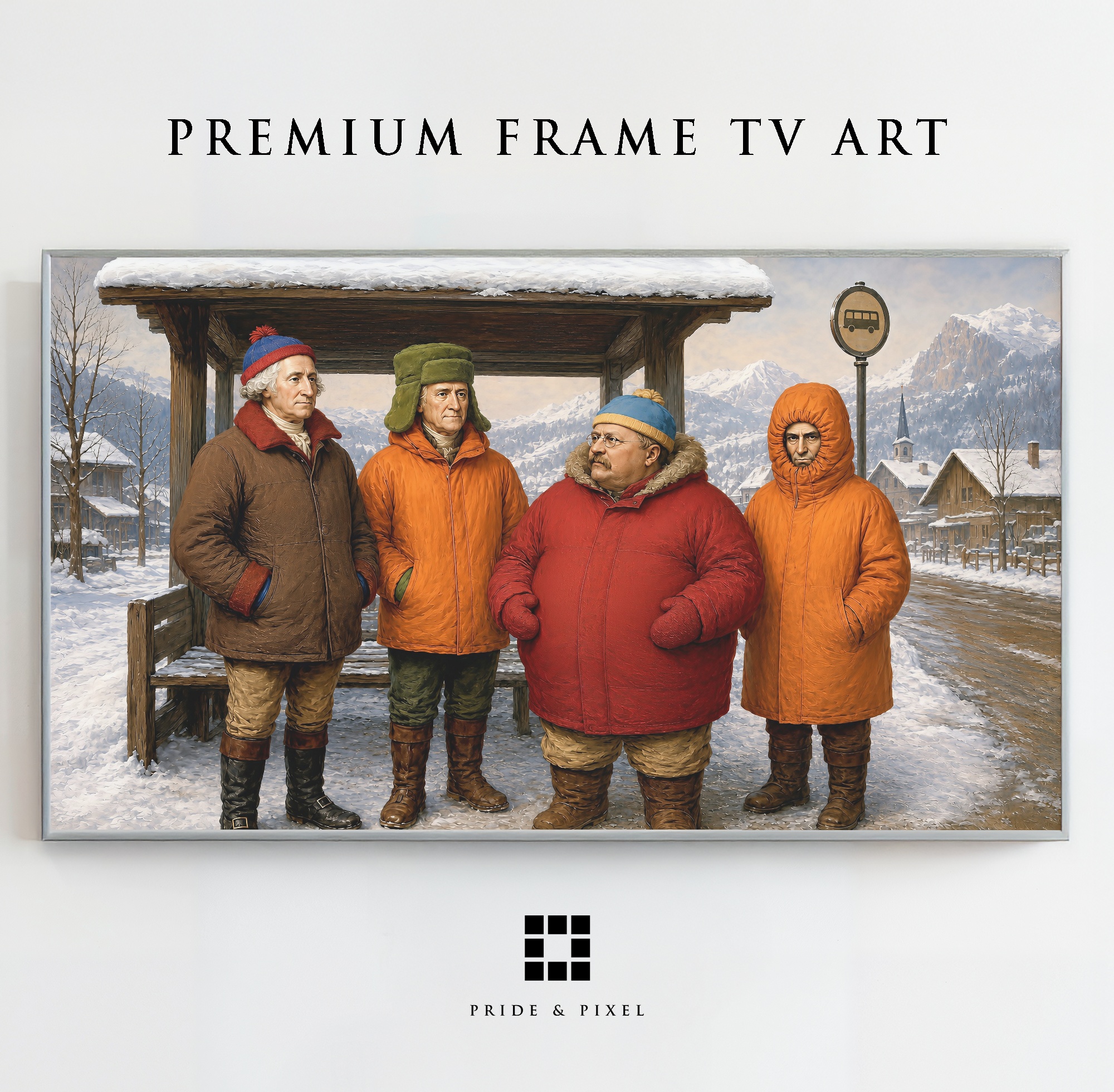Winter Cartoon Presidents