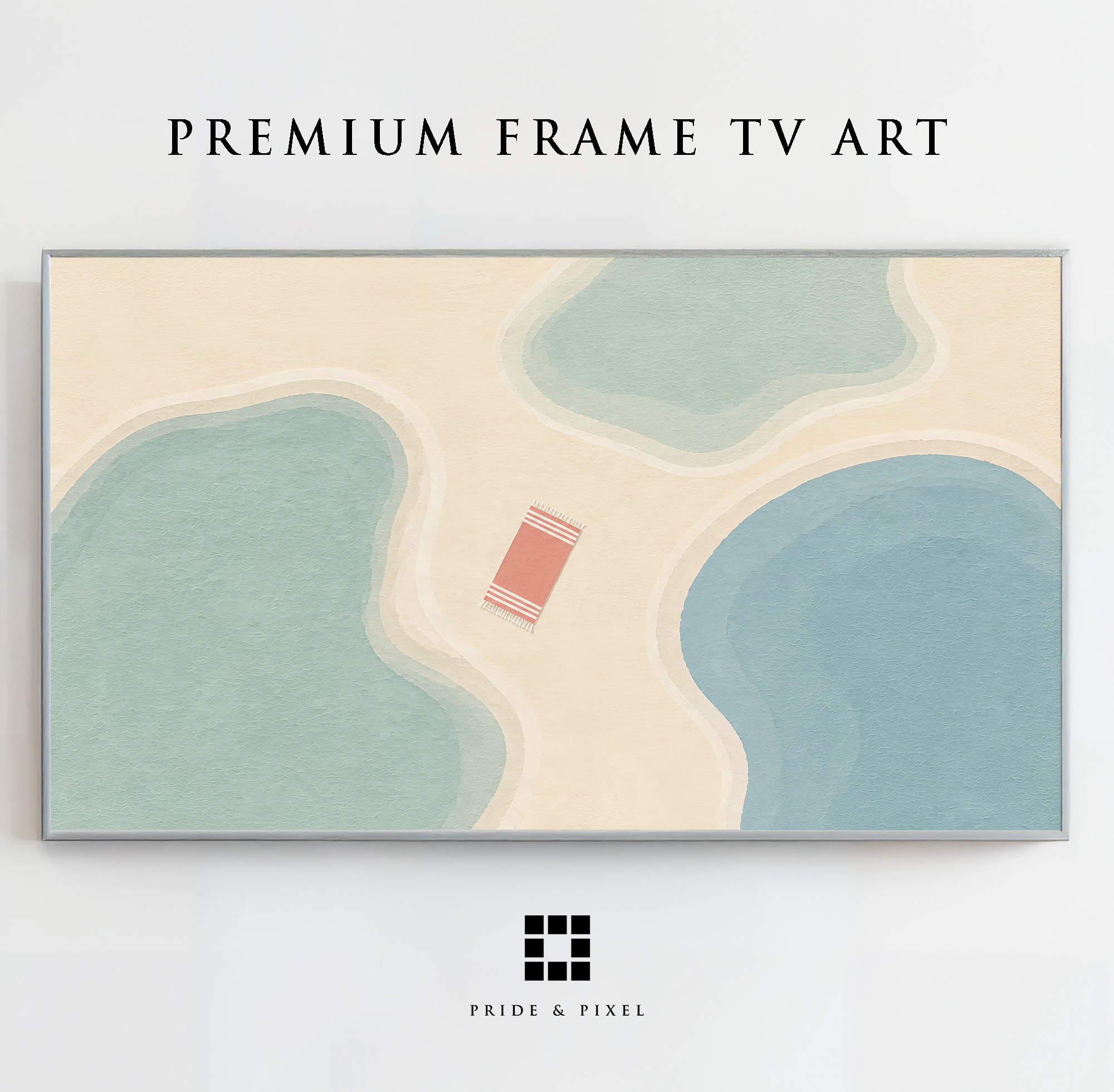 Minimalist Aerial Beach Scene