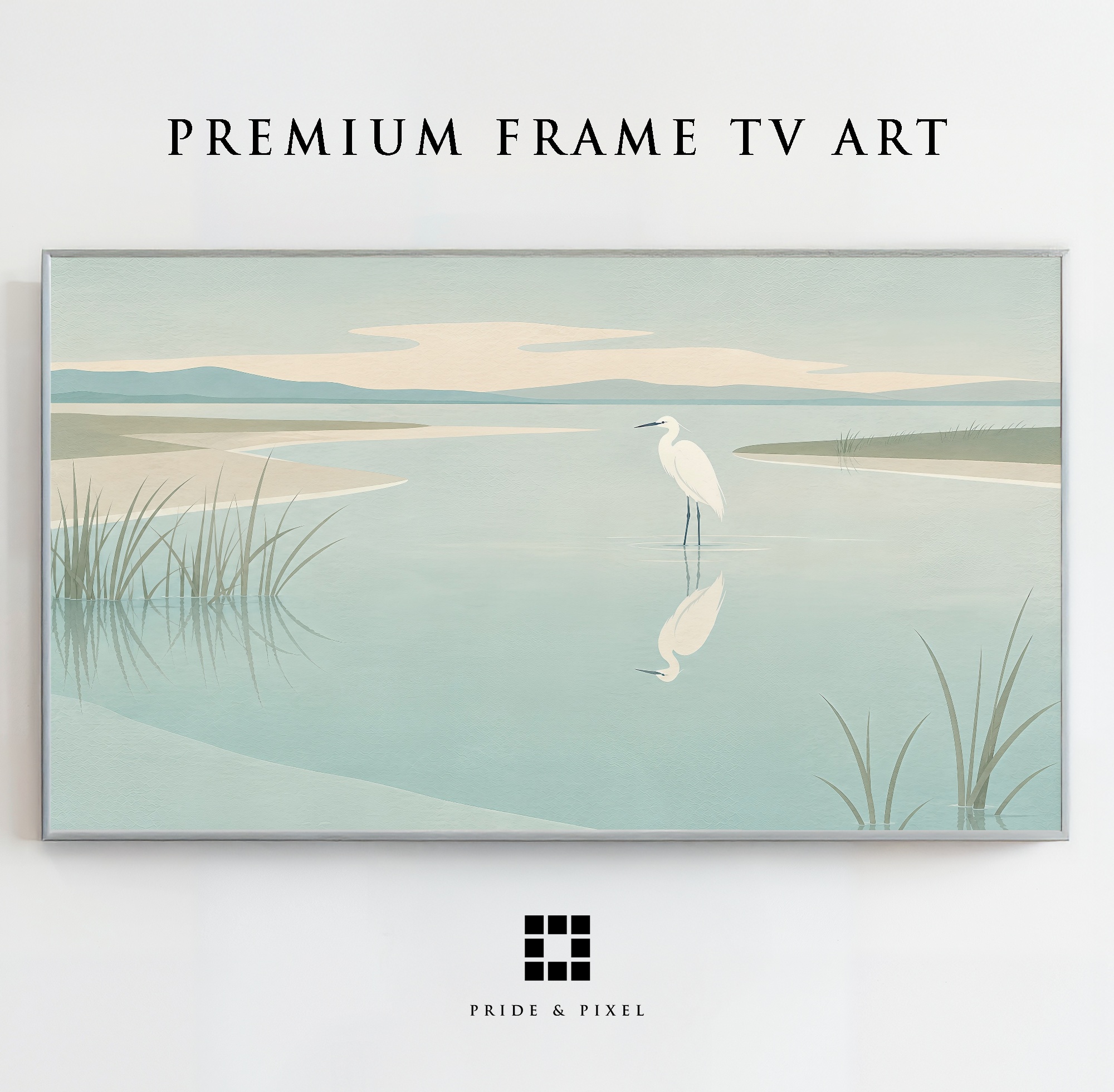 White Egret Coastal Estuary