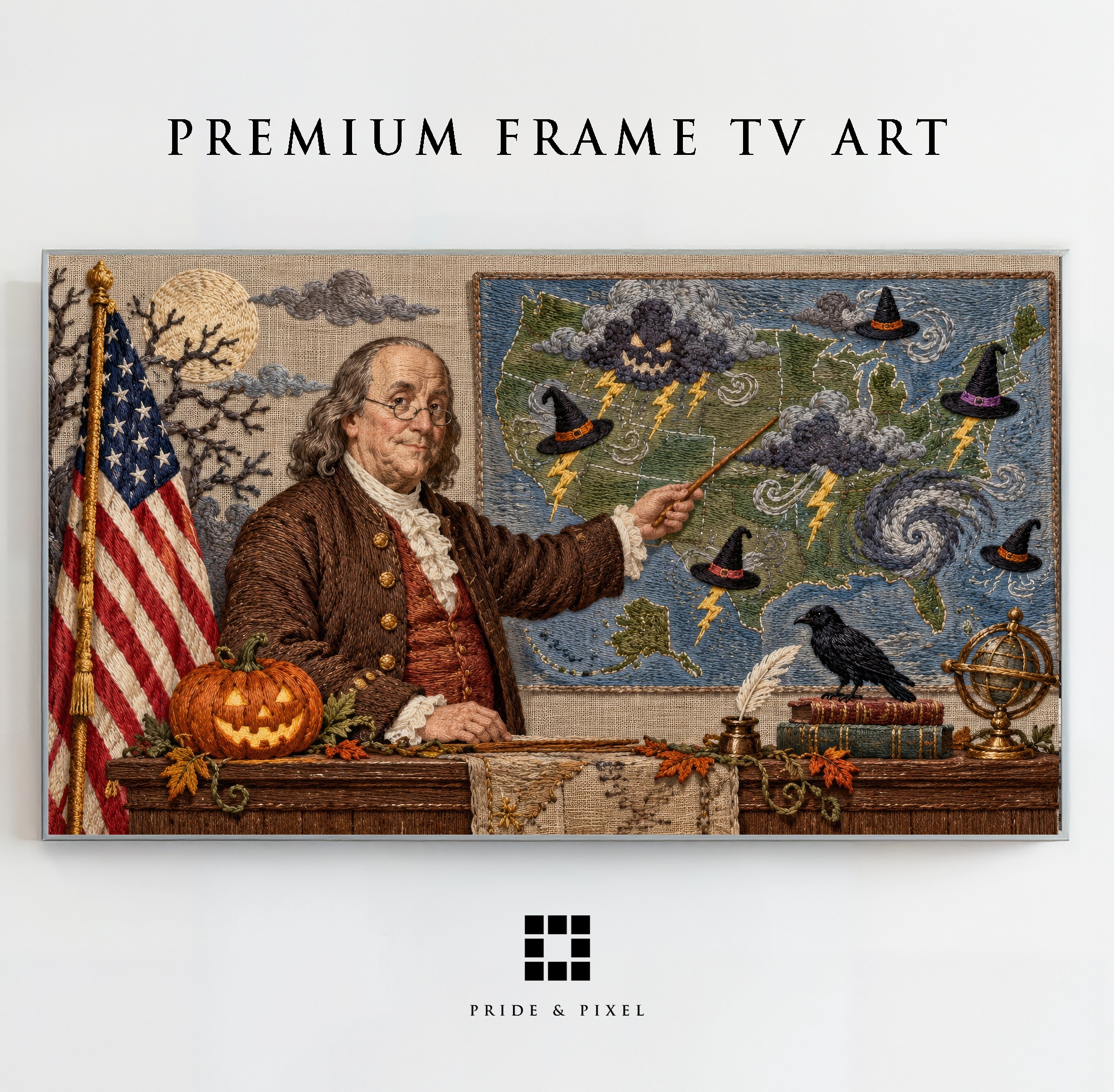 Benjamin Franklin Spooky Weather Forecast