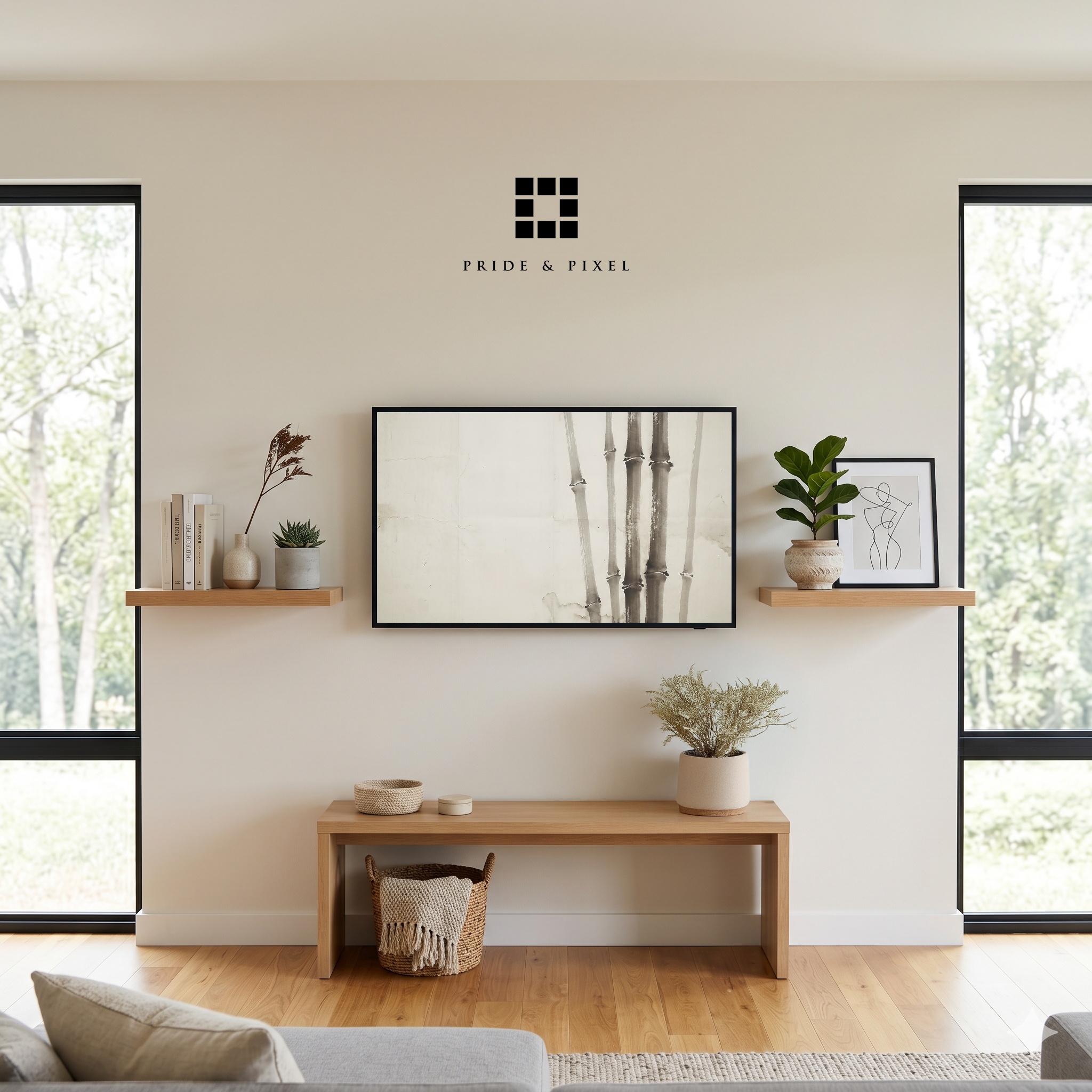 Selection of Japanese and Asian-inspired artworks included in a 22-piece bundle