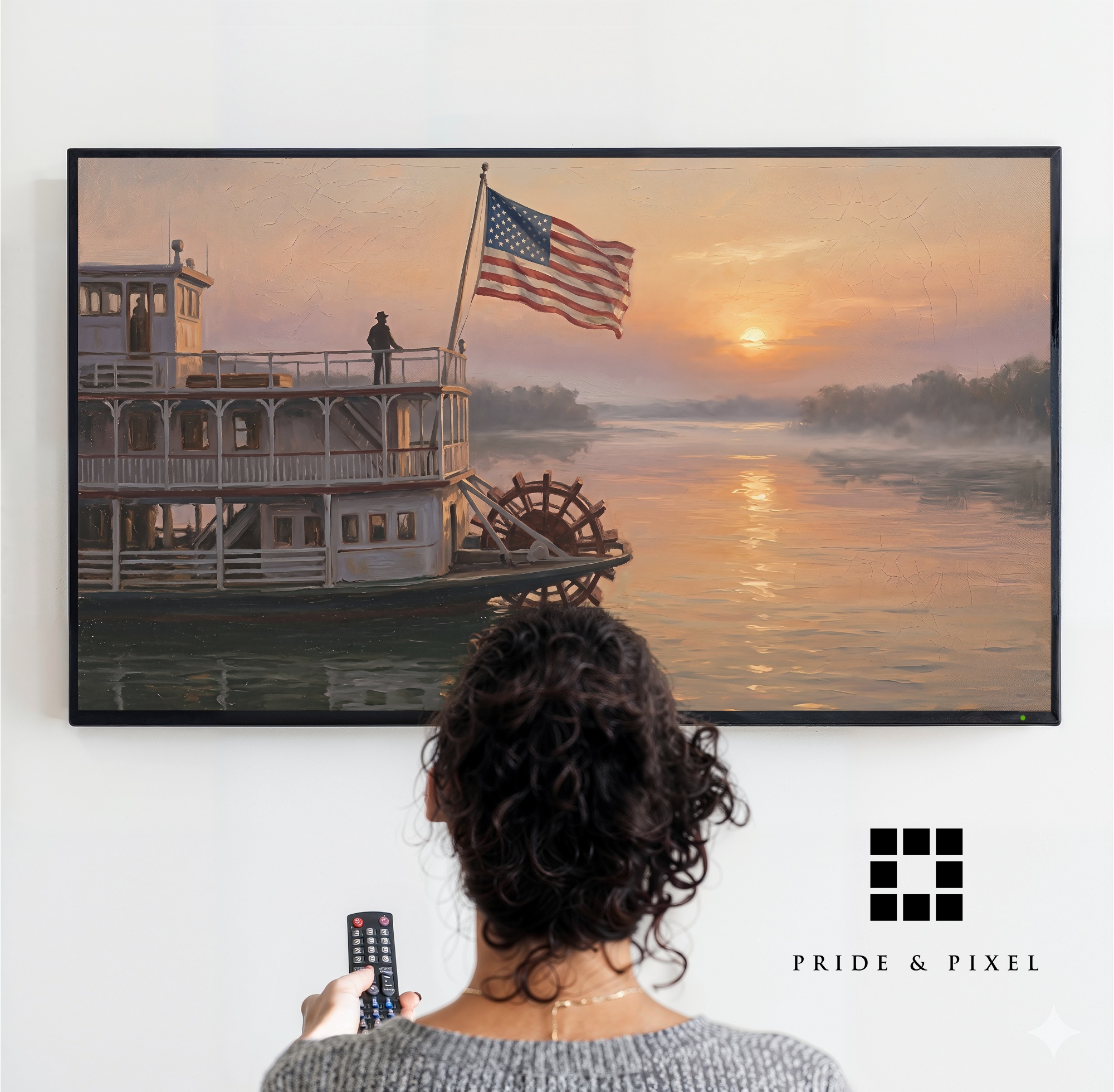 Steamboat River Sunrise: Digital Download (16x9 Samsung Frame)