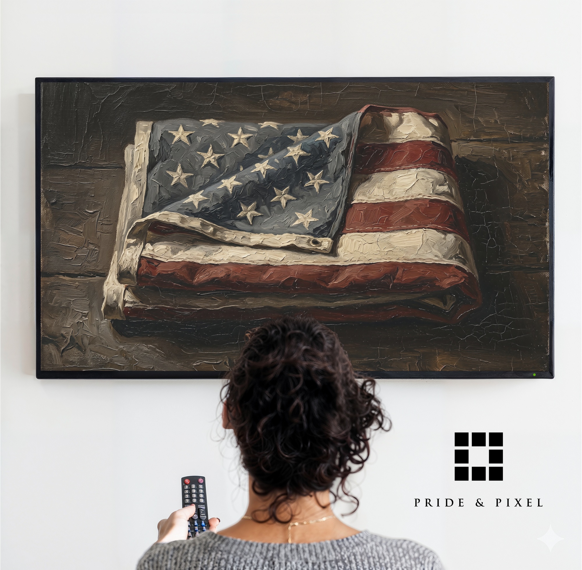 Rustic Flag Painting Samsung